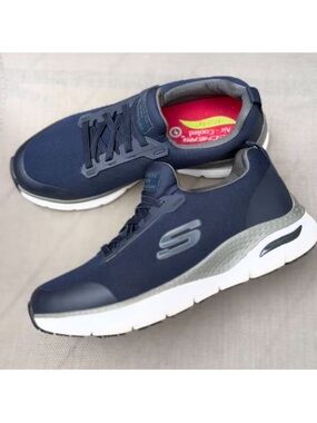 Skechers Work Arch Fit Jake Men's Slip On Athletic Shoe Navy size 7.5